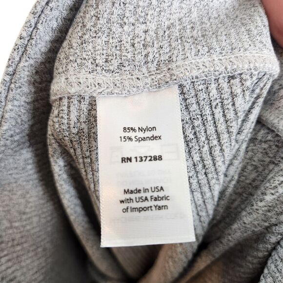 YEAR‎ OF OURS Leggings Womens Large Heather Grey Veronica Ribbed Crossover Pants - Picture 8 of 9